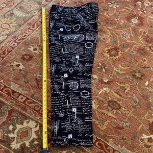 Joseph Ribkoff Black and White Parisian Flair Script Print Trousers